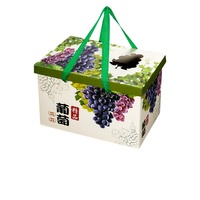 En gros Sunburst Rose Pomme Orange Raisins Cadeau Papier Boîte Pack Cerise Litchi Shanju Fruits Eau Minérale Carton Boîte