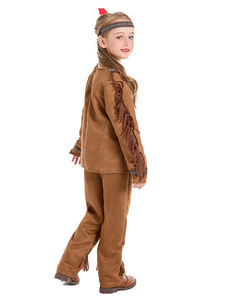 Costume de Cosplay Sauvage Africain Primitif pour Enfant, Costume Imprimé Léopard pour Fête d'Halloween - Product Image 5