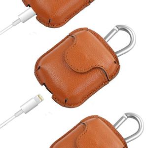 Gran <span class=keywords><strong>oferta</strong></span> 2019 Funda de cuero auténtico para Airpod funda a prueba de terremotos inalámbrica - Product Image 2