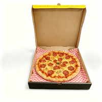Boîte à pizza à emporter en kraft ondulé de qualité alimentaire, recyclable, avec logo personnalisé fabriqué en usine, finition mate, SP3595, pour pizzeria, restaurant