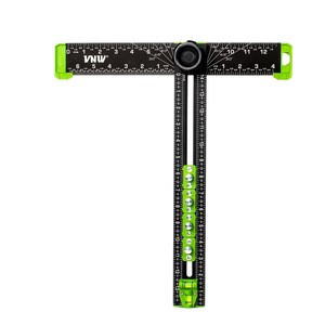 T Type <b>Combination</b> <b>Square</b> 12 Inch Plastic Level Measuring Tool For Woodworking And Carpentry - Product Image 2