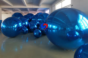 Happy Valentine's Day Decoration Big Shiny Blue Balls Or, Argent, <span class=keywords><strong>Bleu</strong></span> Géant Gonflable Scintillant Jumbo Mirror Orbs - Product Image 2