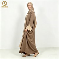 Robe Abaya Traditionnelle Islamique pour Femme, Col Ouvert, Ornée de Perles et Pierres, Taille XXL, Mode Hiver, Dentelle, Style Jubah Daffah, Mousseline de Soie