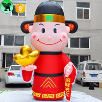 Gonflable géant de la richesse du dessin animé chinois, appareil personnalisé de 10 cm, pour exposition et fêtes, A8726