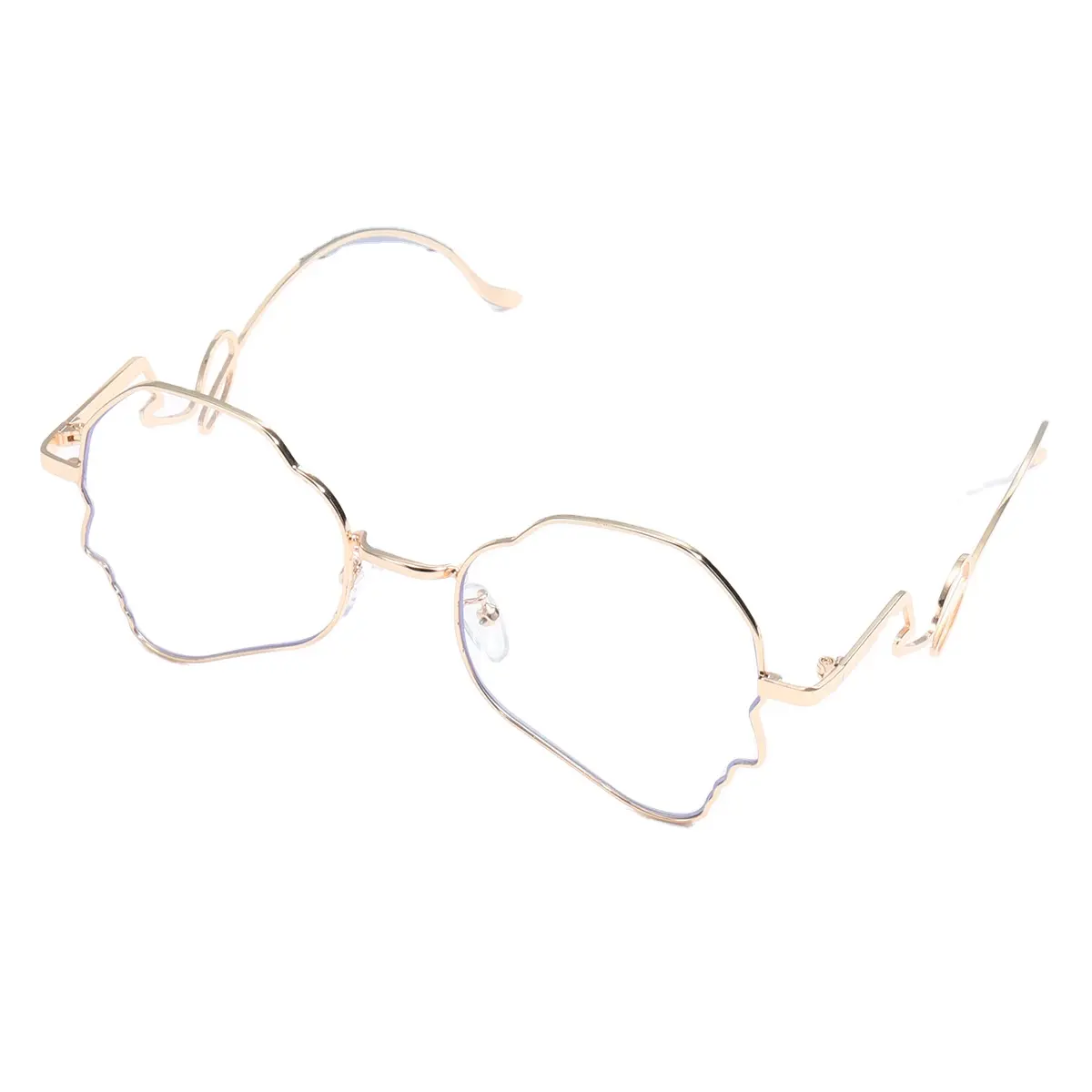 ステンレス鋼眼鏡フレーム白い光学メガネモダンな斬新なデザイン低価格モンスターサングラスコンピューター