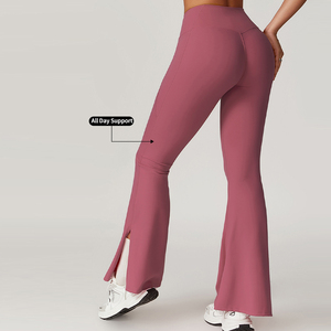 <span class=keywords><strong>Leggings</strong></span> Deportivos de Secado Rápido para Gimnasio, Pantalones de Yoga de Cintura Alta y Pierna Ancha, <span class=keywords><strong>Leggings</strong></span> de Yoga con Efecto Levanta Glúteos para Mujer - Product Image 4