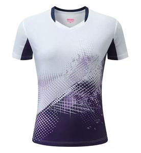 Nueva Camiseta Deportiva de Bádminton de Seda Helada para Verano, de Secado Rápido, Suave y Transpirable, de Manga Corta, Cuello en V, para Hombre y Mujer, con Nombre de Equipo Personalizado - Product Image 3