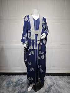 Vestido Abaya Islámico Largo para Mujer con Decoración de Cristales, Estilo Formal Vintage, Silueta en A, Tela 100% Algodón - Product Image 5