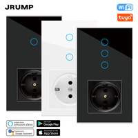 AB Standardı 146 Tip Tuya Wifi Zigbee ve Matter Dokunmatik Anahtar ve Priz, HomeKit Smart Life Alexa Google Home Sesli Kontrolü Destekler