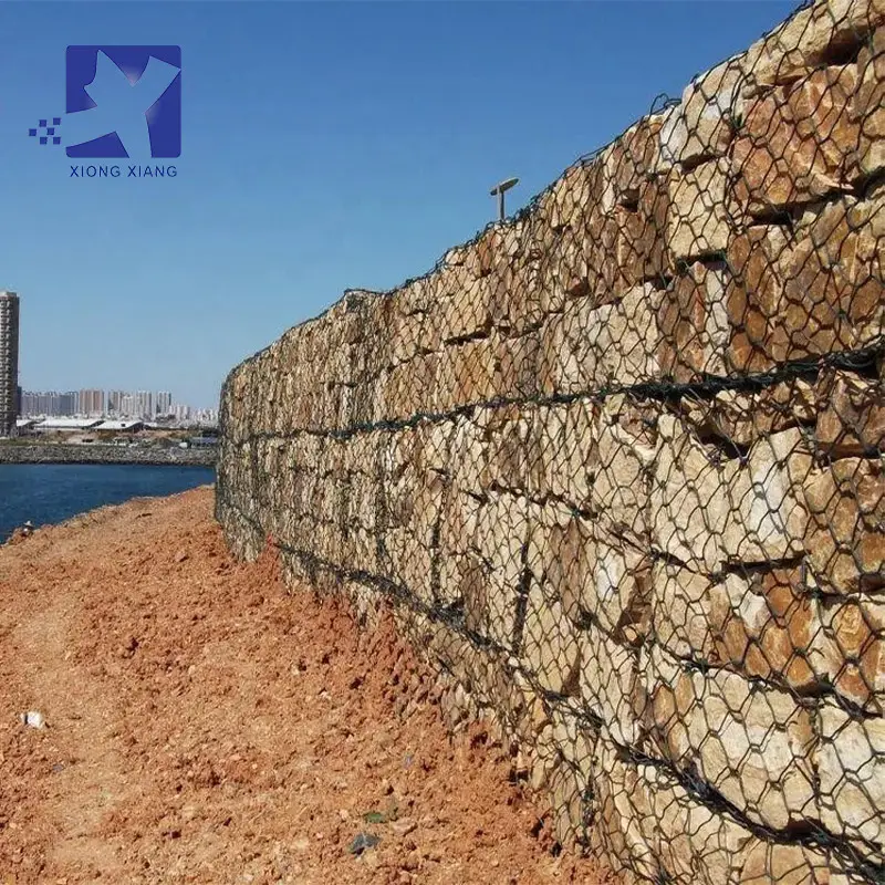 2x1x1 Woven Mesh Gabion Box/Pvc Coated Twisted Wire Gabion Baskets/Galvanized Steel Gabion Cage For Stones