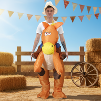 Costume de cheval gonflable pour adulte, convient aux personnes de 1,5 à 2 m, pour les fêtes de Noël, les spectacles sur scène et les bals masqués