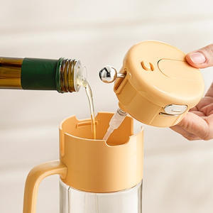 Dispensador de Aceite de Vidrio Beaute, Tamaño L, con Pulverizador Automático a Presión, Tapa Abatible, Botella para Condimentos, Uso en la Cocina - Product Image 3