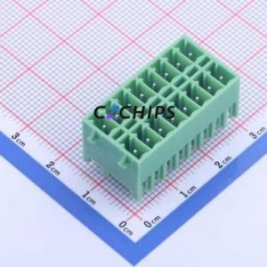KF2EDGKVG-3.5-2*8P Plug-in Terminal Block Through hole,P=3.5mm Connector Board-to-Board / Socket - Closed Snap Fixing 2x8P 3.5mm - Product Image 1