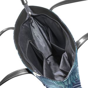Hawaii Plumeria Pattern Leather <b>Tote</b> Bag Women Shoulder Handbag Floral Carryall for Daily Use - Product Image 4