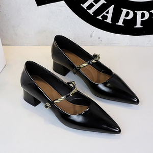 Zapatos de Tacón Bajo para Mujer, Elegantes y Versátiles para Oficina, con Punta en Pico, Modernos y de Primera Calidad - Product Image 3