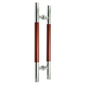 มือจับประตูอาร์โน สแตนเลส ลายไม้ สำหรับประตูบานเลื่อน ติดตั้งง่าย - Product Image 2