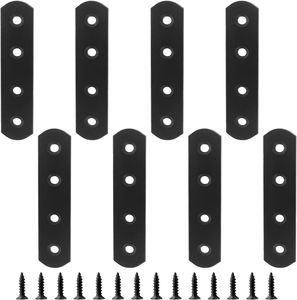 Attelle <span class=keywords><strong>de</strong></span> support <span class=keywords><strong>de</strong></span> plaque <span class=keywords><strong>de</strong></span> réparation droite noire Supports droits en acier au carbone Attelle en bois - Product Image 2