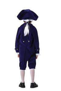 Conjunto de Traje de Caballero Vintage para Niños - Abrigo Clásico con Corbata y Sombrero para Halloween, Teatro y Cosplay - Product Image 4