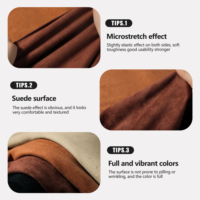 Matériaux de tapisserie d'ameublement de tissu de suède de 0.8mm-0.9mm pour le panneau de plafond de voiture