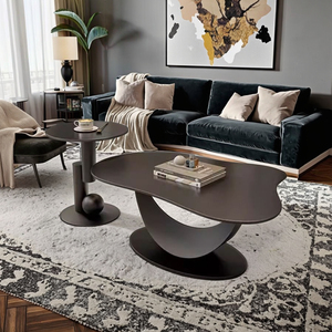 Tavolino da Caffè White Rock, Design Moderno Minimalista Irregolare, Stile Lusso Leggero per Soggiorno <span class=keywords><strong>di</strong></span> Piccole Abitazioni - Product Image 1