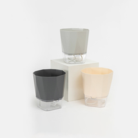 Pots à absorption d'eau automatique, pot à fleurs auto-arrosant en corde de coton, pot à fleurs transparent, pot à fleurs en plastique auto-arrosant pour paresseux