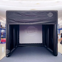 Simulateur de golf gonflable étanche à l'air Tente de simulateur de pratique de golf gonflable personnalisée Cage de frappe de golf gonflable