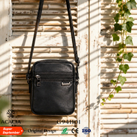 Tas Selempang Panjang Model Barat dengan Kantong Ponsel, Dompet, Desainer, Logo Custom, Warna Hitam, Wanita, Layar Sentuh, Tas Ponsel Kecil dari Kulit PU