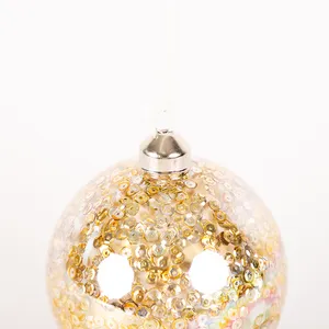 长星手工玻璃球圣诞饰品与美丽的图案6厘米8厘米球