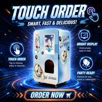 Machine à crème glacée à fonctionnement continu avec trois garnitures solides et trois liquides