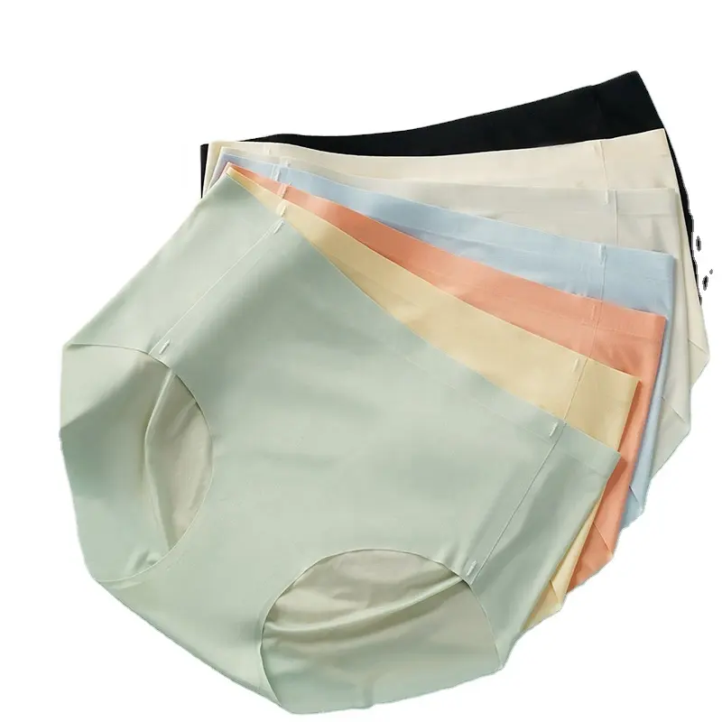 Women's High Waist Nylon Underwear Ladies Soft Full Briefs Panties Breathable Underwear Plus Size One-piece Underwear
