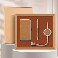 Coffrets cadeaux écologiques originaux en bois : tasse à café, carnet, stylo, clé USB – Idéal pour les entreprises, Noël, souvenirs de luxe, cadeaux de bureau
