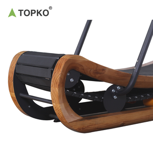 TOPKO <strong>Non</strong>-<strong>Motorized</strong> Electric Runway Curved Wooden <strong>Treadmill</strong> for Home Fitness with LED Screen Manual Workout - Product Image 2