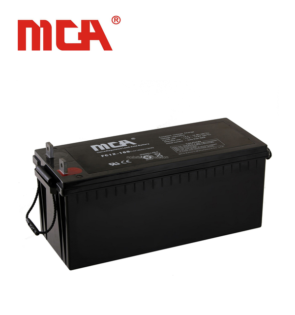 Deep Cycle Sealed AGM 12v Battery 12V 160Ah Rechargeable for Golf Carts Lighting UPS Solar Energy Storage RV Marine Backup