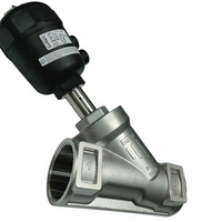 Válvula Neumática de Asiento Angular Burkert Original 00001401 DN50 Roscada SS316 con Sello de PTFE para Agua, Vapor y Productos Químicos