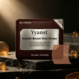 Bandes buccales au curcuma pour la nuit, 30 unités, pour un sommeil réparateur, apaisant et relaxant, favorisant un rythme équilibré, complément bien-être OEM pour adultes - Product Image 6