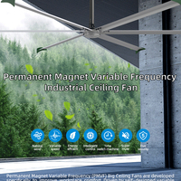 Ventilateurs de plafond industriels Dia.5.5M (18 pieds) pour entrepôts et fermes – Circulation d'air personnalisable, économie d'énergie, ventilateurs commerciaux grand format