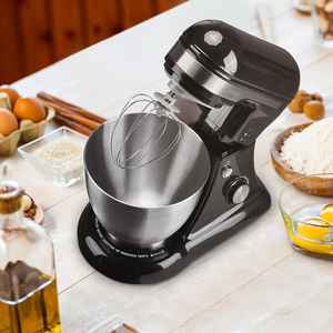 Robot culinaire électrique 1500W, pétrin domestique, bol en plastique et acier inoxydable, 6 vitesses, écran LED, batteur sur socle - Product Image 5