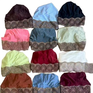 Hiyab con Ribete de Encaje de Color Sólido para Mujer, Transpirable, Modesto, para Uso Diario, Todas las Temporadas, Gorro Musulmán - Product Image 4
