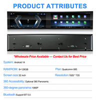 Navihua Nouveau autoradio Android à écran incurvé de 32 pouces, lecteur DVD multimédia, cluster numérique pour BMW Série 7 F01/ F02/F03/ F04 X5 F15