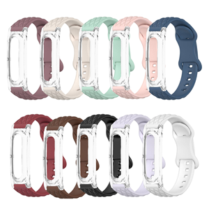 Funda Protectora Rígida Personalizada para PC con Banda de Silicona de Diamantes y Cierre de Mariposa para Google Fitbit Air - Product Image 1