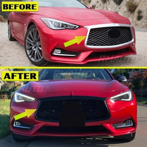 กระจังหน้ารถยนต์ Q60กรอบครอบแต่งรถสำหรับ Infiniti Q60 Coupe 2017-2021เพิ่มโครงตะแกรงสำหรับรถแข่ง - Product Image 2