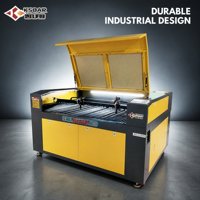 Plateforme de levage automatique, machine laser CO2 à double tête pour la découpe du contreplaqué et du bois, graveur laser CNC avec connectivité Wi-Fi et USB