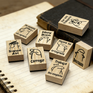 Set de Sellos de Madera con Diseño de Animales de Dibujos Animados, Sellos de Goma para Diario, Álbum de Recortes, Tareas Escolares - Product Image 6