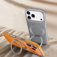 Étui de téléphone en cuir PU magnétique sans fil de haute qualité pour iPhone 13 14 15 16 17 18 Pro Max, avec support 360° et protection antichoc