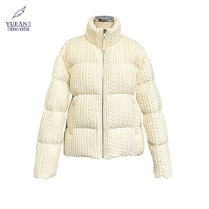 Áo khoác phao cổ đứng YuFan Apricot, áo khoác phao dệt kim, áo khoác phao nữ ấm áp, thiết kế áo khoác ấm áp - Product Image 1