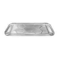 Yaoshi Großpackung Einweg-Rechteckige Dampfgarerbehälter mit Aluminiumdeckeln 50 Stück Flache Alufolienbehälter auf Lager