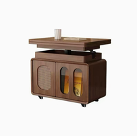 Table basse mobile, salon, usage domestique, table d'appoint pliable pour canapé, armoire latérale pour petits appartements, chariot réglable en hauteur