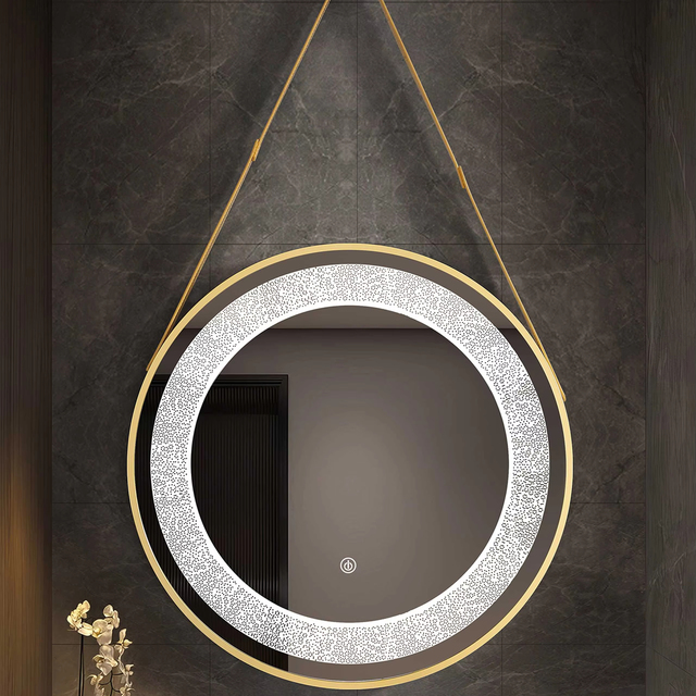 The 2025 New Best-selling Nordic Minimalist Makeup Mirror Wall-mounted Belt Hanging LED Smart Mirror for Bathrooms and Washrooms