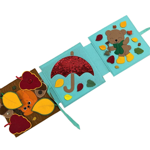 หนังสือเงียบแบบมอนเตสซอรี่สำหรับเด็กปี 2024 หนังสือเงียบเพื่อการศึกษา DIY ของเล่นตัวต่อเกมส์สีสันสดใสทำจากผ้าสักหลาด สำหรับเด็กอายุ <span class=keywords><strong>1</strong></span>-<span class=keywords><strong>6</strong></span> ปี - Product Image 5