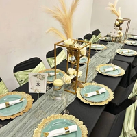Vente chaude pas cher 13 "vente en gros fête élégamment décorée vaisselle ensemble récif mariage luxe dîner chargeur assiette fruits